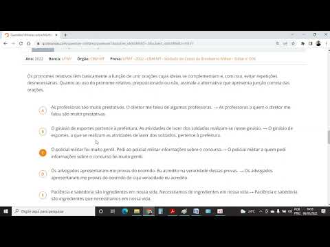 CBM - MT/2022 - Pronomes Relativos
