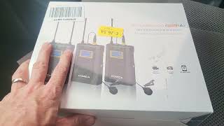 Comica Wireless Lavalier Mic Unboxing