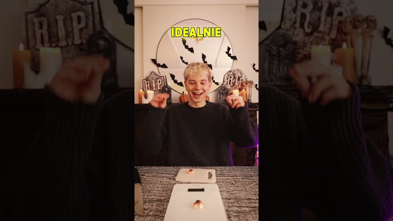 KTO LEPIEJ PRZEKROI NA PÓŁ ŻELKA - WYGRYWA! 🎃😱 | Dominik Rupiński