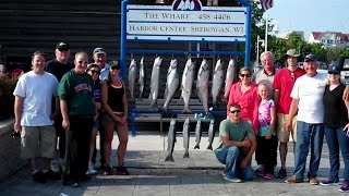 preview picture of video 'Sheboygan WI Salmon Fishing August, 2014. Lake Michigan Sheboygan'