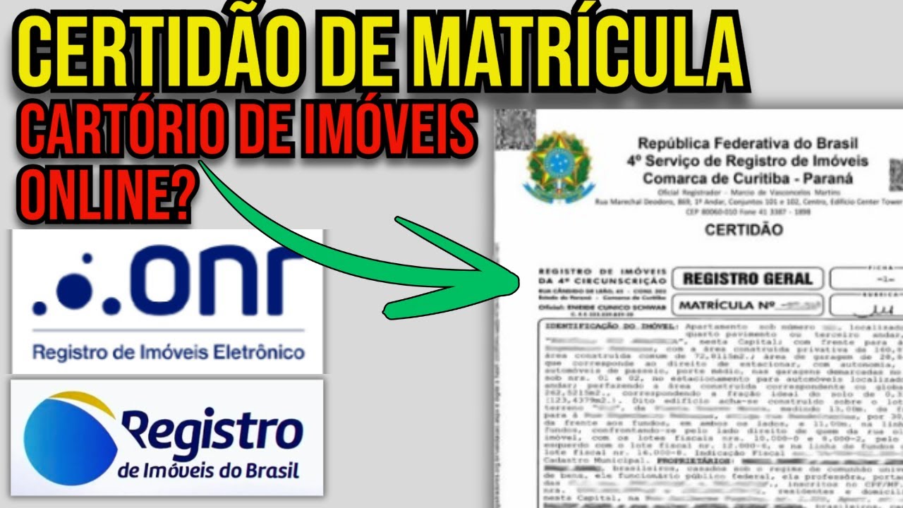 COMO TIRAR CERTIDÃO DE MATRÍCULA DE IMÓVEL PELA INTERNET?