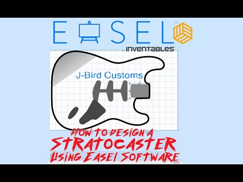 How to design a Stratocaster style guitar in Easel software