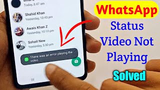 There was an error Playing the Video in Whatsapp -