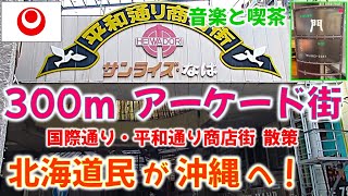 北海道民が沖縄へ！那覇市 平和通り商店街を散策. 音楽喫茶「門」·アーケード街·シーサー·観光客数·狸小路等々に関して独り言です. #沖縄 #那覇 #国際通り #アーケード