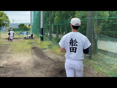 【ブルペン潜入】菊池来樹投手（3回生、宇和島東高校）、舩田清志投手（1回生、宇和島東高校）