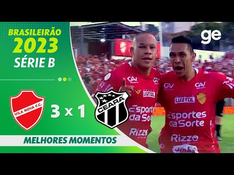 Gols e lances de Vila Nova-GO x Ceará