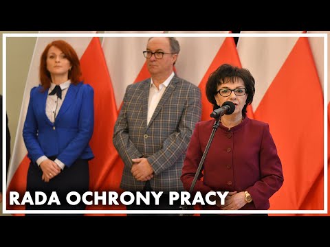 Wręczenie aktów powołania nowym członkom Rady Ochrony Pracy. Przemówienie Marszałek Sejmu