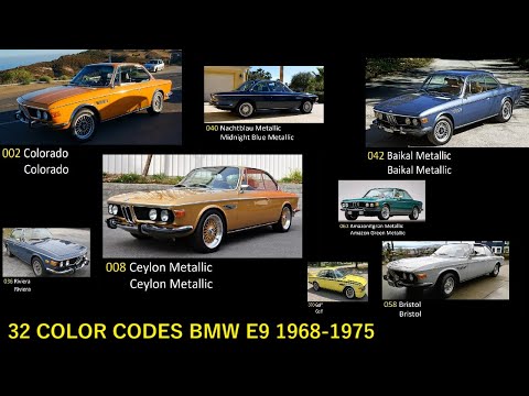 Thumbnail for 9. FACTORY COLORS BMW E9 1968 - 1975 by BMW E9