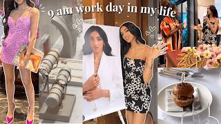 9AM productive work day vlog | bts content creation, influencer event & meeting subscribers