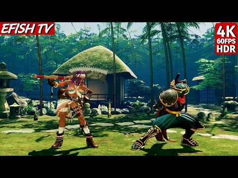 Pure slash no combo - Darli Dagger vs Hattori Hanzo (Hardest AI) - Samurai Shodown | 4K 60FPS