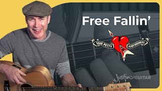 How to play Free Falling by Tom Petty Guitar Lesson Tutorial Acoustic Capo