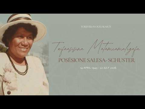 Family Service for Tuifaasisina Matameamalegafa Toalepaialii Salesa Schuster
