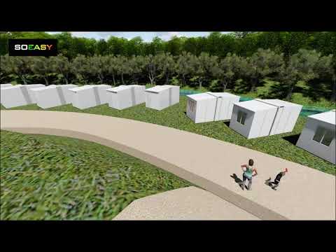 Packaging and Installation of Movable Prefab Tiny House, Expandable Container House