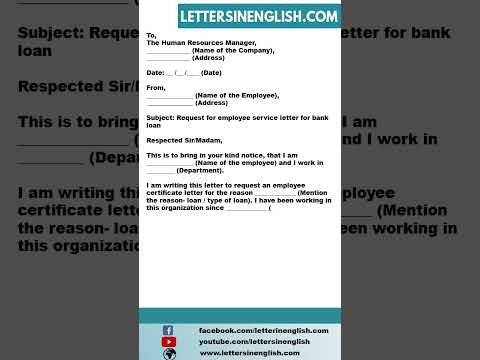, title : 'Employee Service Letter for Bank Loan'