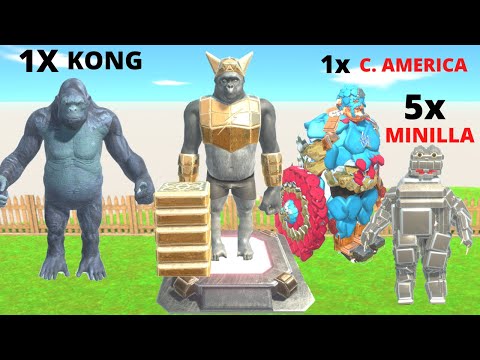 HOW MANY GHOR TO DEFEAT 1X GORO KONG + 1X CAPTAIN AMERICA + 5X MINILLA ?  ANIMAL R. B. SIMULATOR