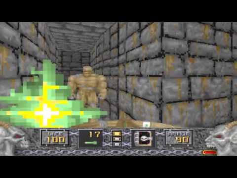 Heretic E1M1 100% Speedrun on Black Plague in 1:30