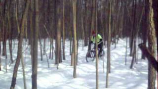 preview picture of video 'West Branch State park mtb snow ride'