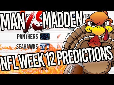 🍈LIVE: Predicting Every NFL Week 12 Winner / Man v Madden
