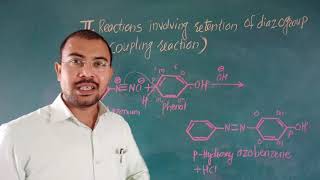 Reactions involving retention of diazo group(Coupling reactions) By Lecturer Malik Patel Sir..