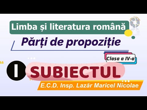 Subiectul   clasa a IV a E.C.D. LAZAR MARICEL NICOLAE