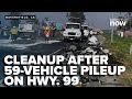 10 injured after 59 vehicles involved in Highway 99 crash near Earlimart