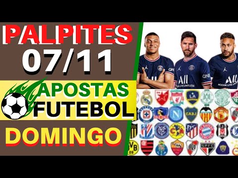 Dicas e Palpites de Futebol para 07/11 (DOMINGO).