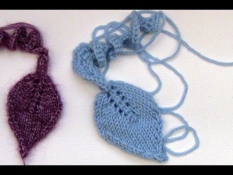 Stricken * Dreidimensionales Blatt mit Häkelspirale