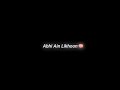 Abhi Ain Likhu Tu Soche Mujhe Black Screen Status🪷 Ishq Black Screen Status KNG BLACK SCREEN