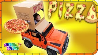 Pretend Play OVEN PIZZA Delivery On Wheels!!!