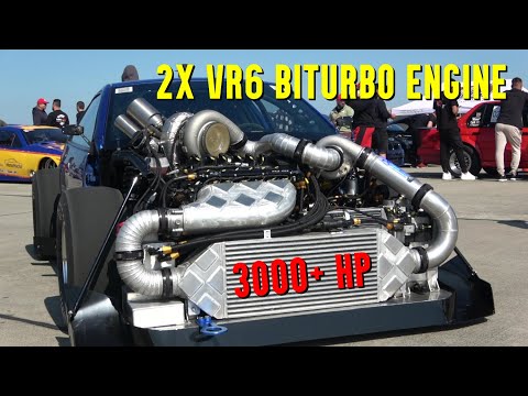 3000+ hp Vw Lupo bimoto 2x VR6 biturbo engine - craziest turbo car