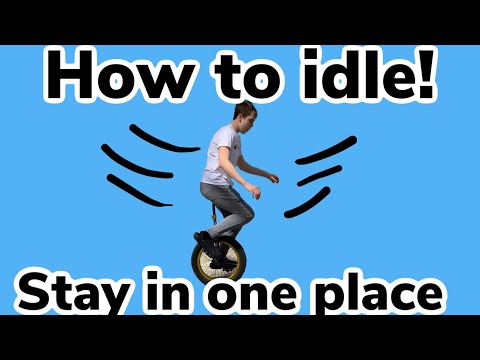 How to idle on a unicycle (stay in one place)
