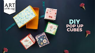 Pop Up Cubes Card Tutorial | Paper Craft | Pop Up Jumping Cubes | Surprise Cubes | DIY | @VENTUNOART