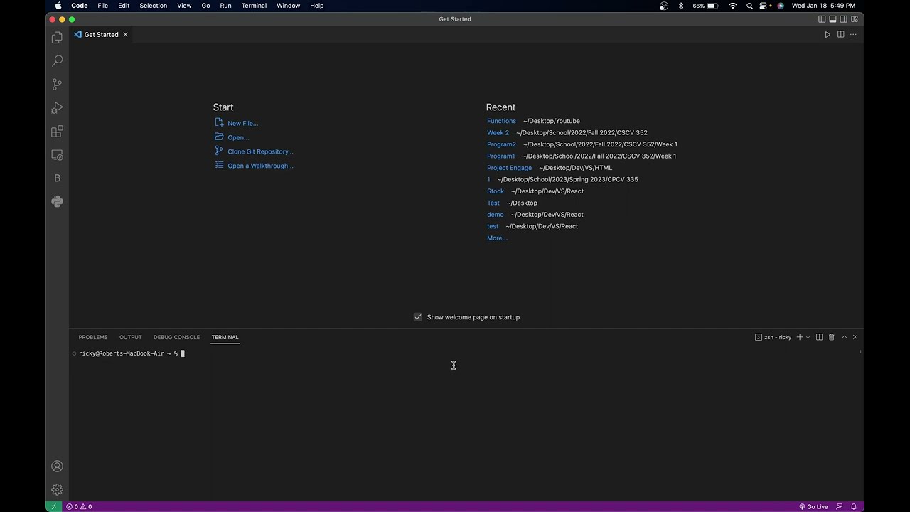 Changing Terminal View (temporarily) So Your File Path Is Not Exposed!
