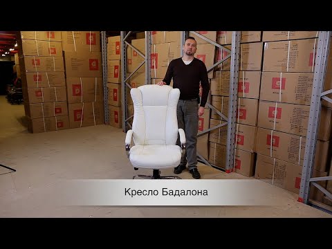 Крісло АКЛАС Бадалона GB-238CC біла шкіра (86868)