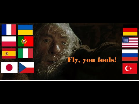 "FLY, YOU FOOLS" in different languages | The Lord of the Rings