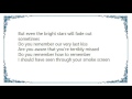 k.d. lang - Your Smoke Screen Lyrics