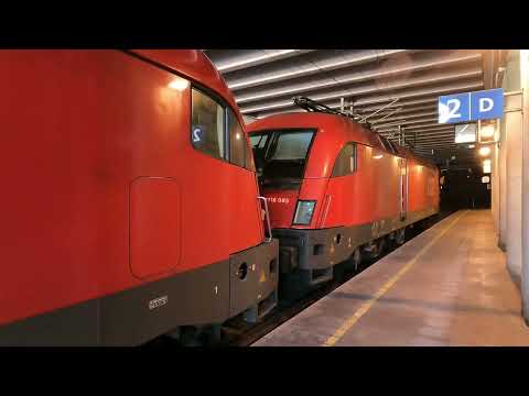 St. Anton am Arlberg | Westbahn, EC 164 "Transalpin", Railjet und Güterzug