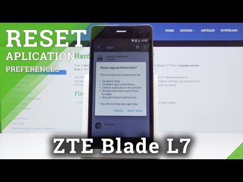 How to Reset App Preferences in ZTE Blade L7 - Restore App Defaults