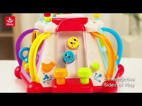 مجموعة ألعاب هولا بيبي هرم الأنشطة مع الأضواء والموسيقى والألعاب video