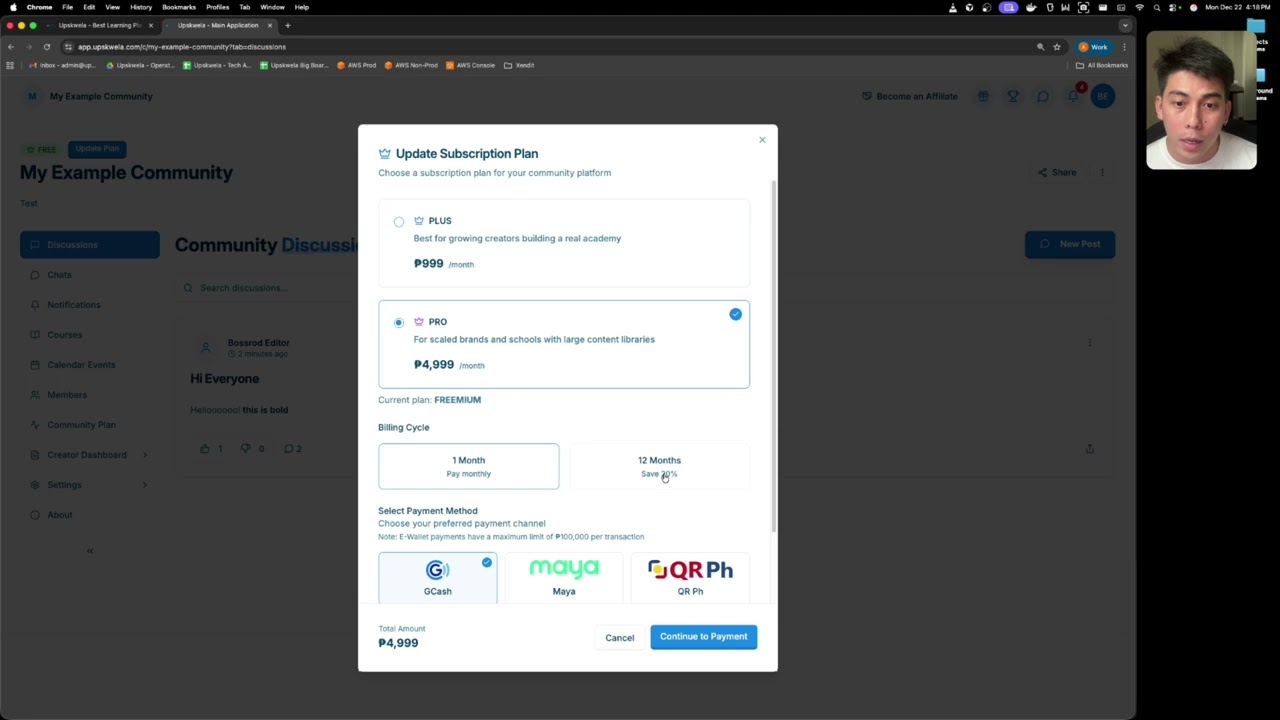 How to Upgrade Your Community Plan