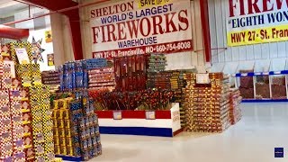 Shelton Fireworks Super Warehouse TOUR &amp; SHOPPING!