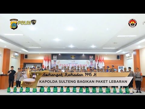 KAPOLDA SULTENG BAGIKAN PAKET LEBARAN