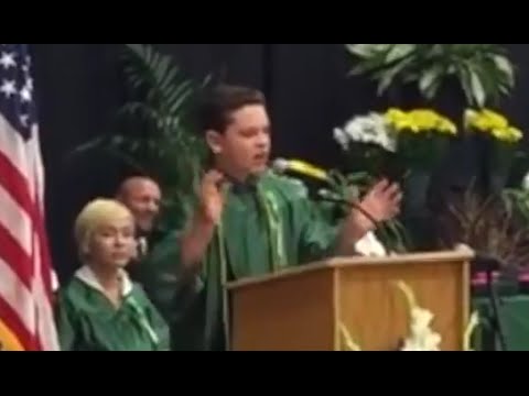 Graduate Impersonates Trump, Sanders During Speech