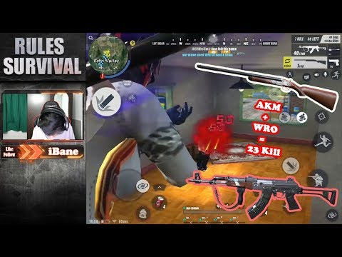 Carry my team 23 Kills!! AKM & WRO / Rules of Survival / Ep 244