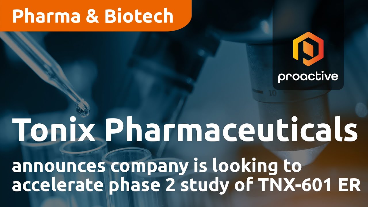 Tonix Pharmaceuticals announces company is looking to accelerate phase 2 study of TNX-601 ER