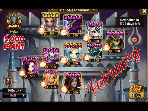 TOA Hell February 2026 Stage 1-10 (5000 Point) - Summoners War
