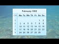 February 1992 Calendar