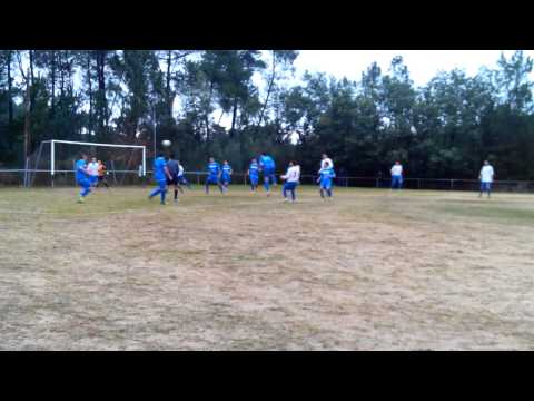 Gol da U.D. Ourense (Julio Salgado) en Cenlle