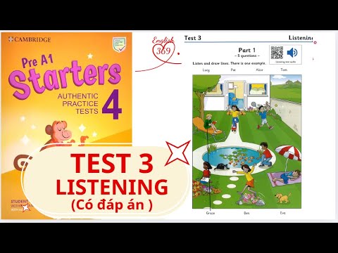 STARTERS AUTHENTIC 4 TEST3 LISTENING (WITH ANSWER KEY) #english #cambridgeenglish