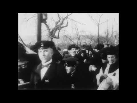 Trailer Die Beerdigung der Opfer des Grubenungglicks auf der Zeche Radbod bei Hamm i. W., den 16, Nov. 1908